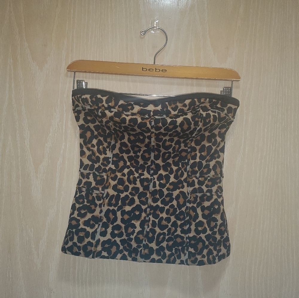 White House Black Market Leopard Tube Top